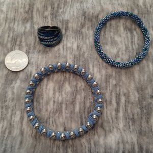 Blue bracelet and ring bundle